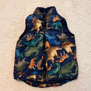 Momoland Dinosaur Print Kids Puffer Vest Sz 3t